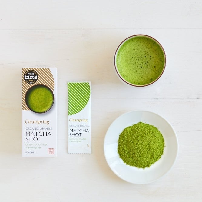 Чай зеленый Clearspring Matcha Shot Premium Grade органический 8 г (8 шт. х 1 г) - фото 5