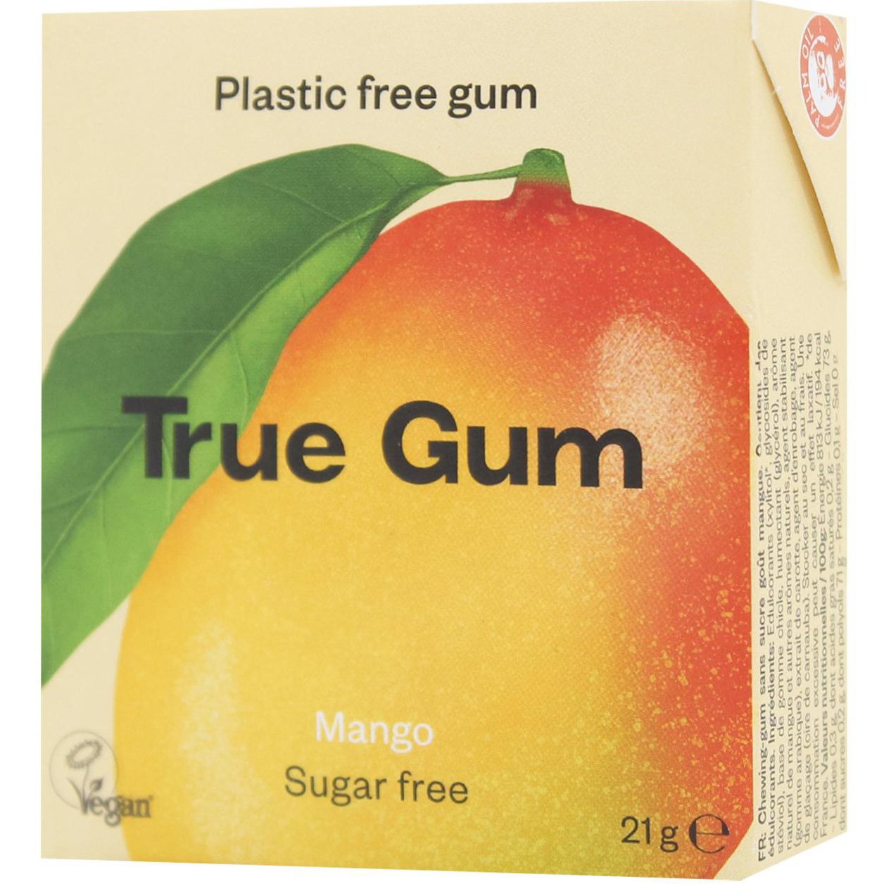 Жувальна гумка True Gum зі смаком манго без цукру 21 г - фото 1