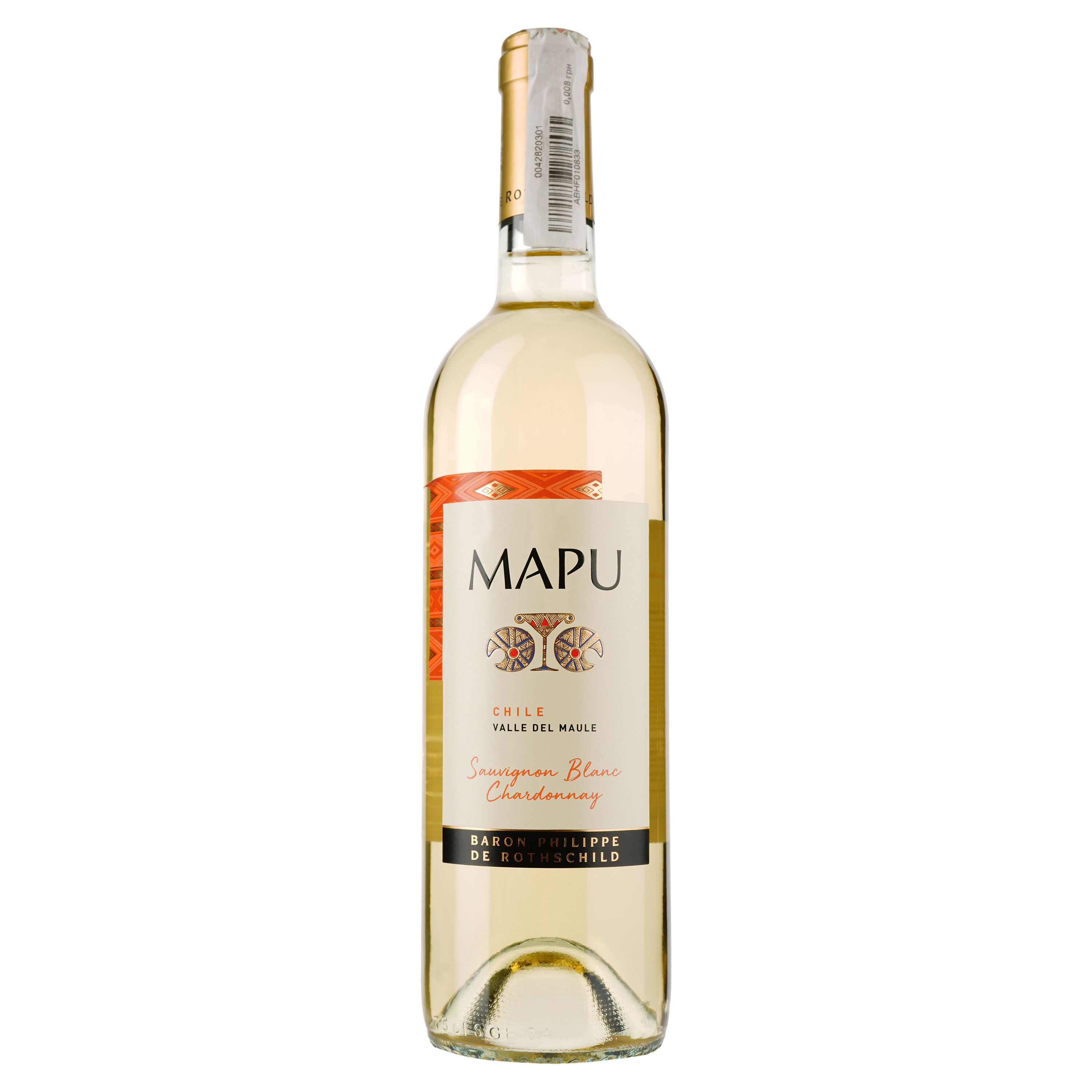 Вино Mapu Sauvignon Blanc-Chardonnay, біле, сухе, 13%, 0,75 л - фото 1