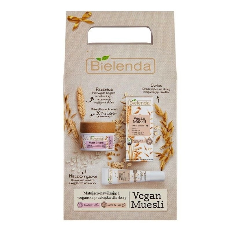Подарунковий набір Bielenda Vegan Muesli: крем 50 мл + крем для шкіри навколо очей 15 мл - фото 1