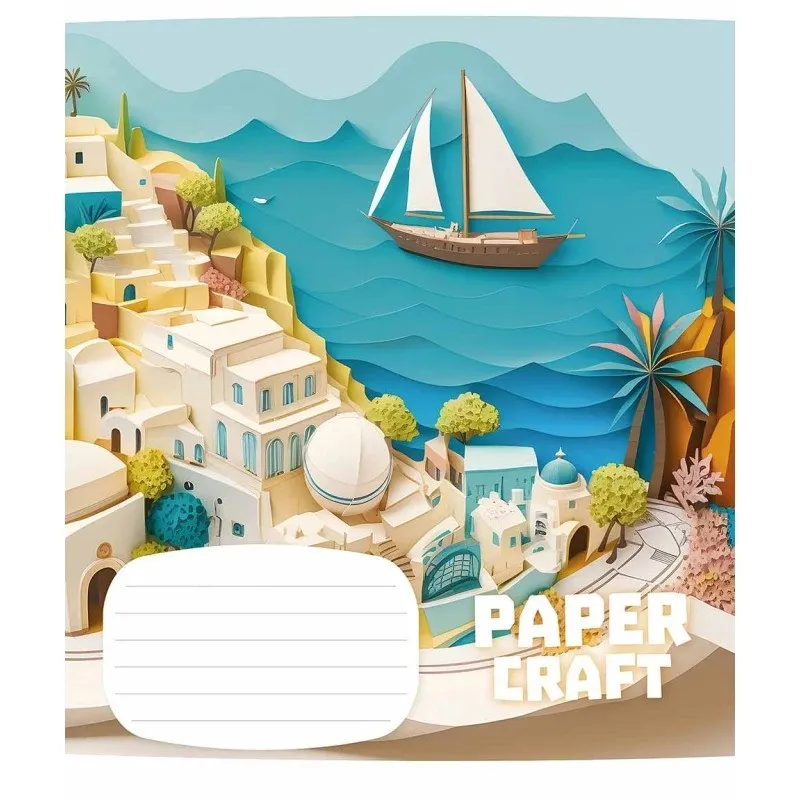 Тетрадь ученическая Школярик Paper craft 012-3354K-4 в клеточку 12 листов - фото 1