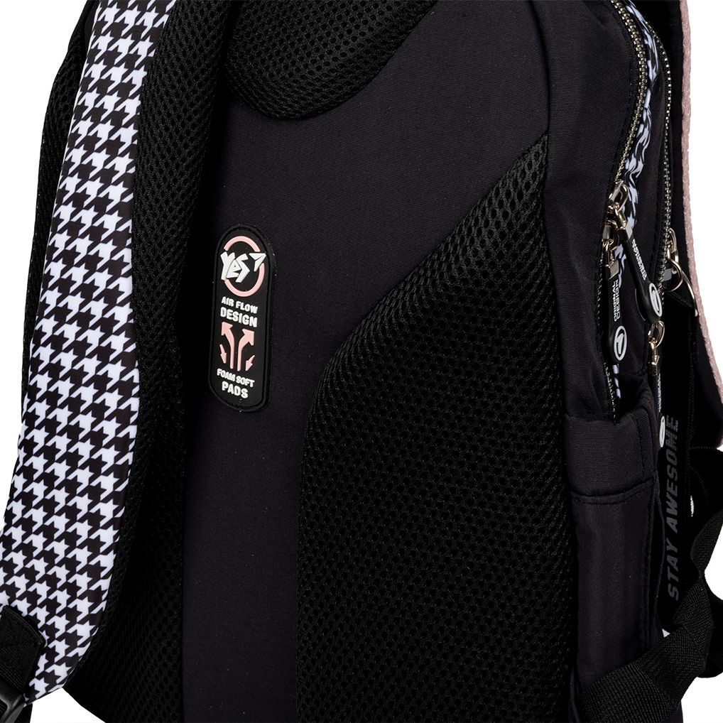 Рюкзак Yes TS-40 Stay Awesome, черный с розовым (558918) - фото 5