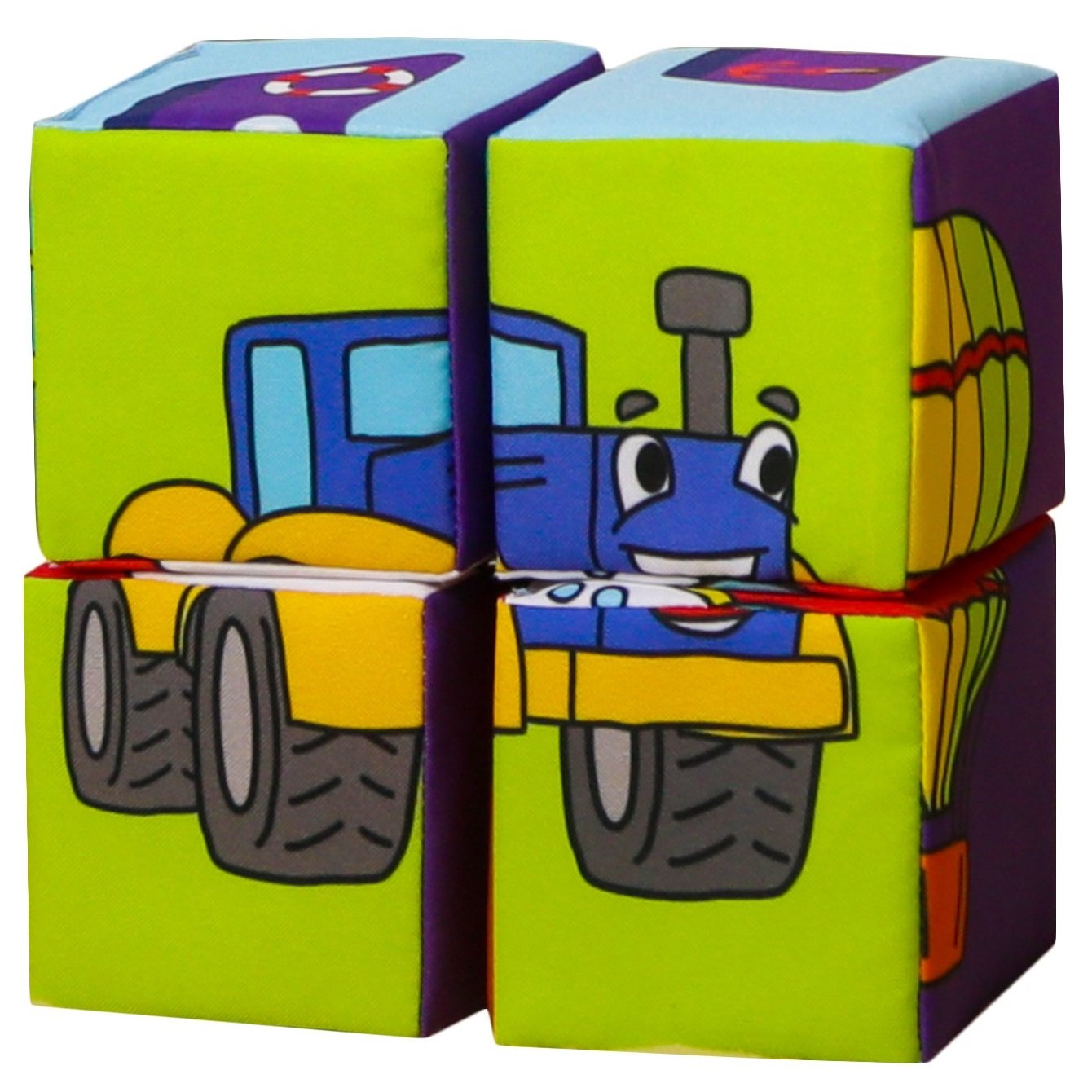 Набор мягких кубиков Масик Конструктор Транспорта (МС 090501-01) - фото 1