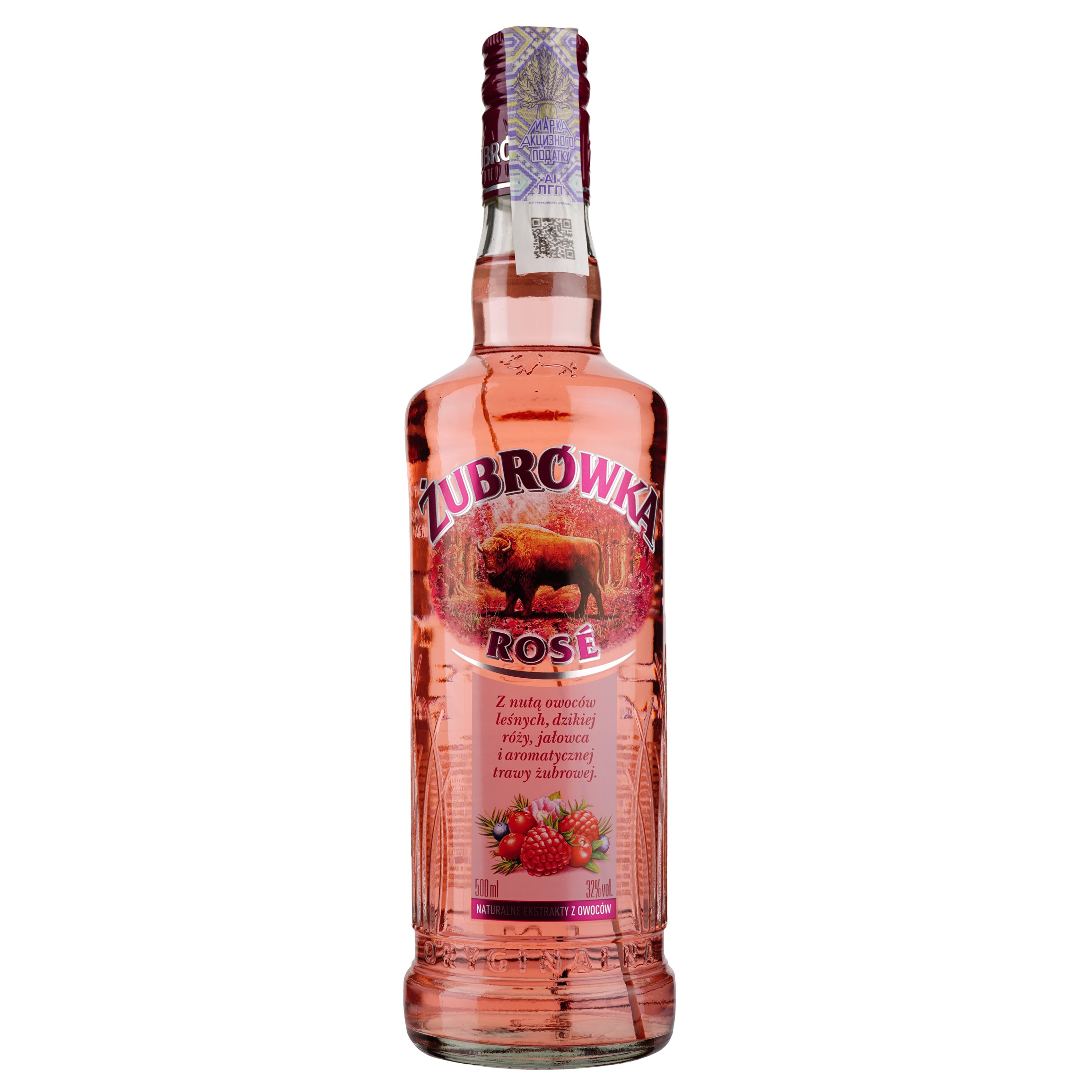 Алкогольний напій Zubrowka Rose 30% 0.5 л (828983) - фото 1