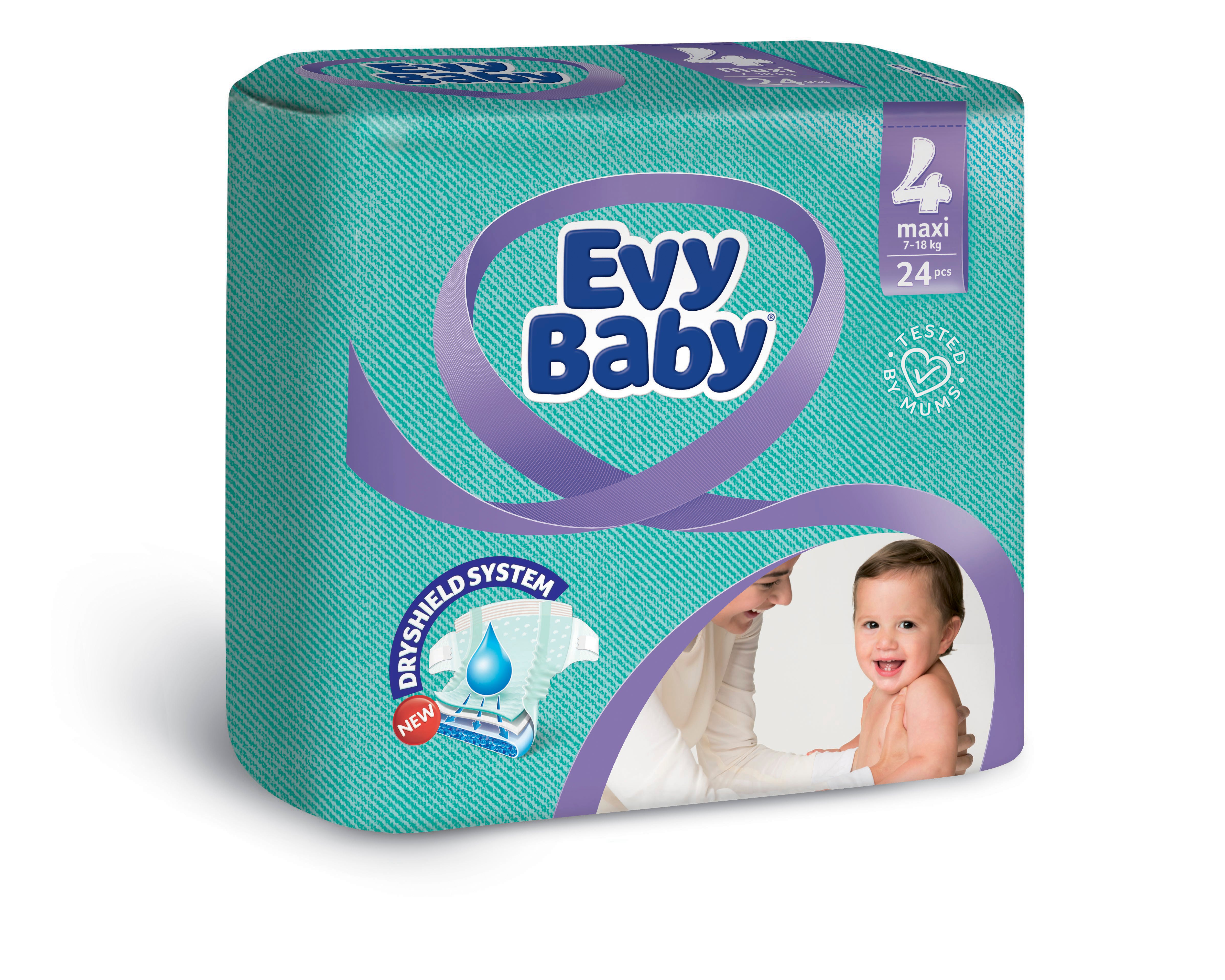 Підгузки Evy Baby 4 (7-18 кг), 24 шт. - фото 1