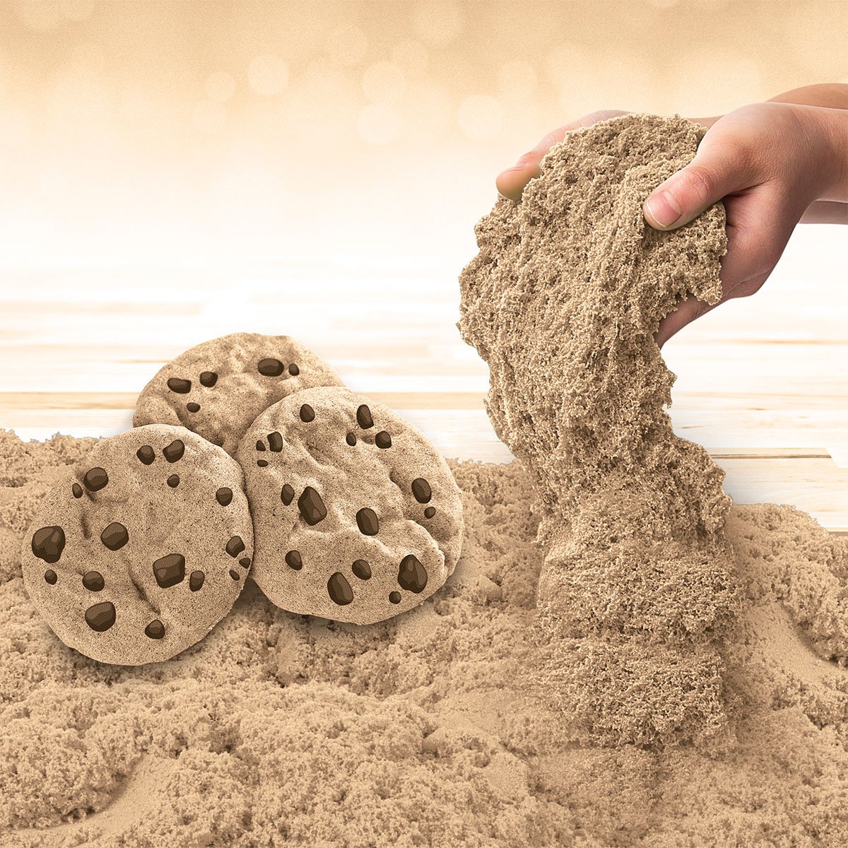Кинетический песок Kinetic Sand Печенье, с ароматом, 227 г (71473С) - фото 4