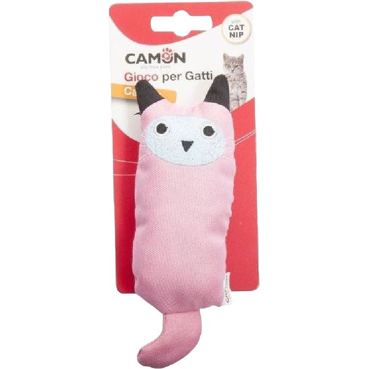 Іграшка для котів Camon Барвистий котик, з ароматом котячої м'яти, 12 см, в асортименті - фото 2
