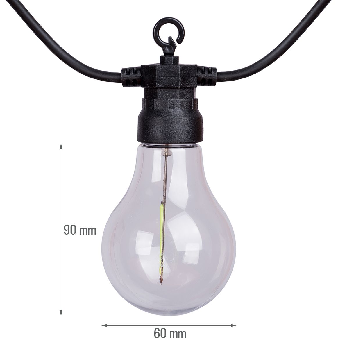 Електрогірлянда-ретро Yes! Fun вулична LED 10 ламп 8 м багатобарвна (801173) - фото 2