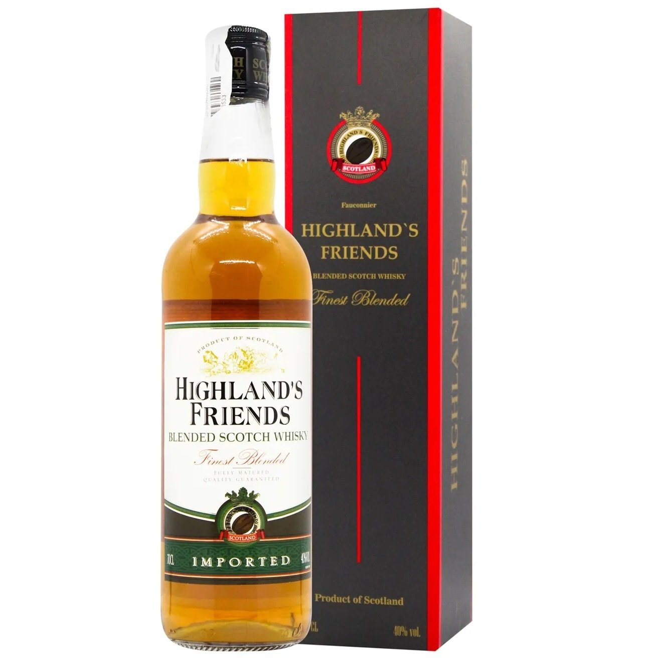 Виски Fauconnier Highland’s Friends 40% 0.7 л в подарочной упаковке - фото 1