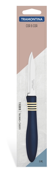 Нож для овощей Tramontina Cor & Cor, 7,6 см, синий (6410501) - фото 1