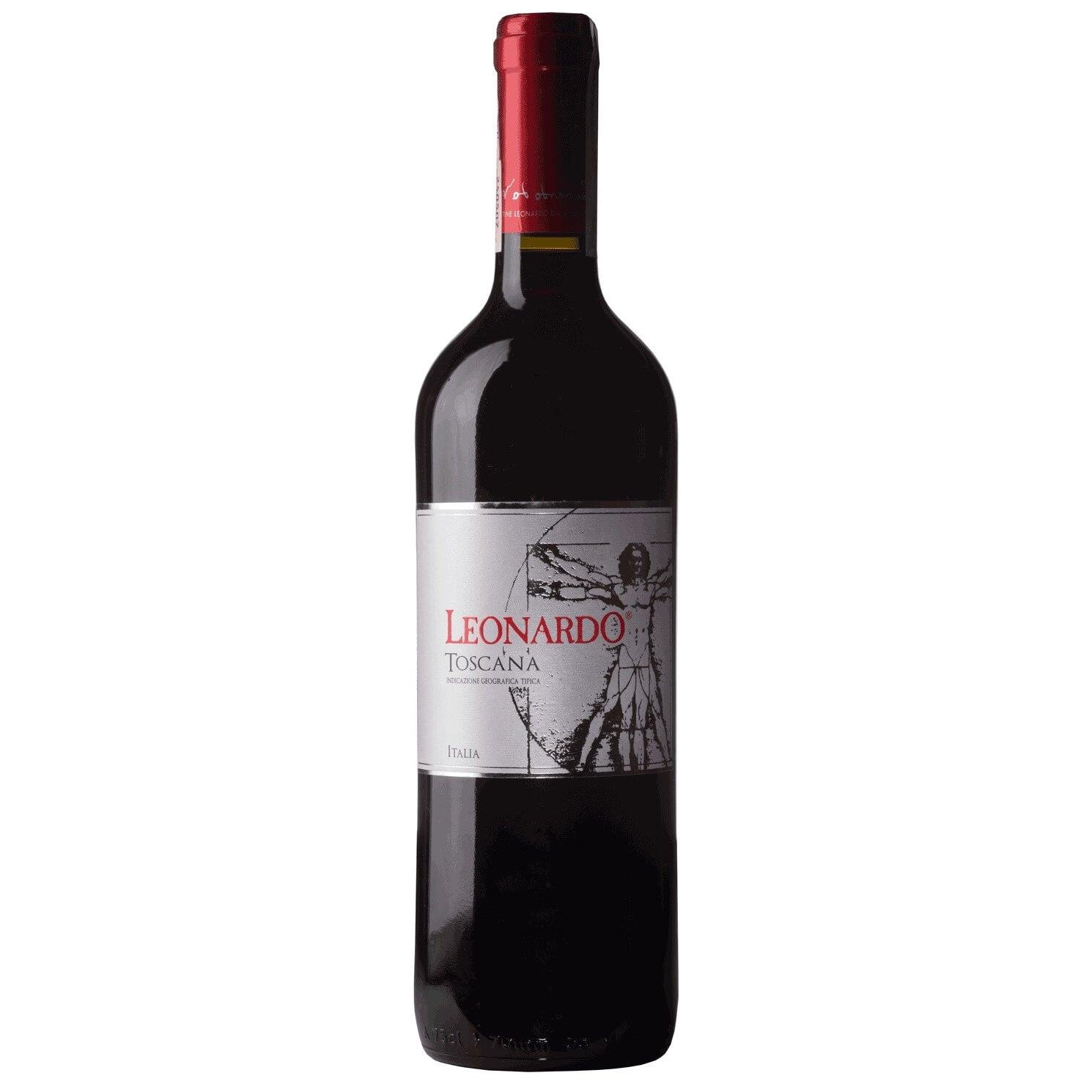 Вино Leonardo Cant da Vinci Sangiovese Toscan IGT, красное, полусухое, 14%, 0,75 л ( 683668) - фото 1
