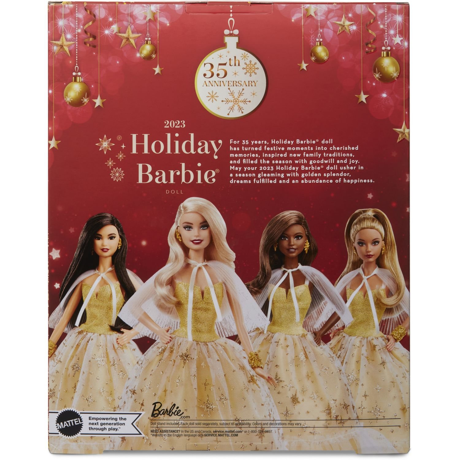 Колекційна лялька Barbie Святкова в розкішній золотистій сукні, 30 см (HJX04) - фото 4