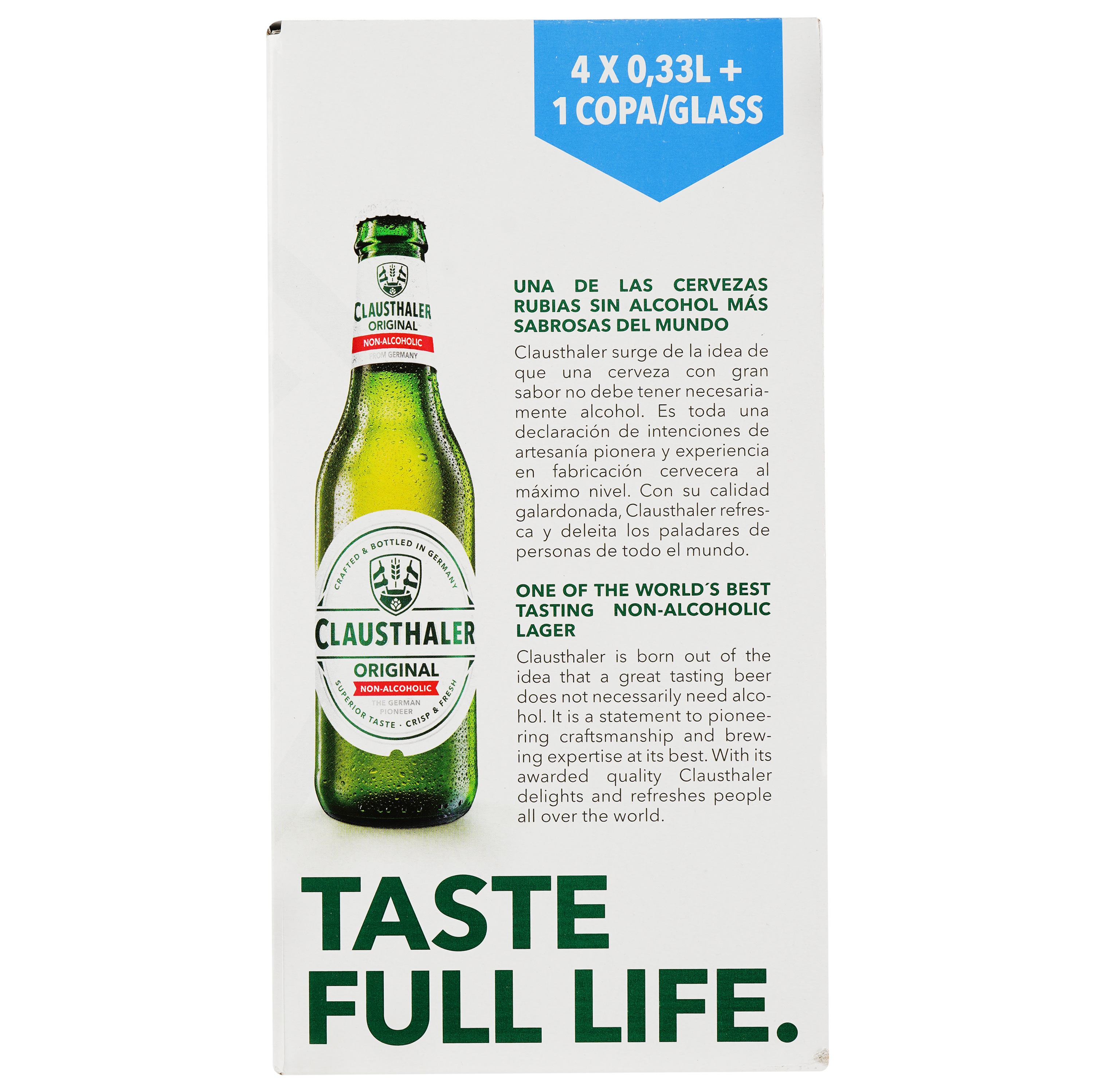Набір безалкогольного пива Clausthaler (4 шт. х 0.33 л) + келих - фото 8