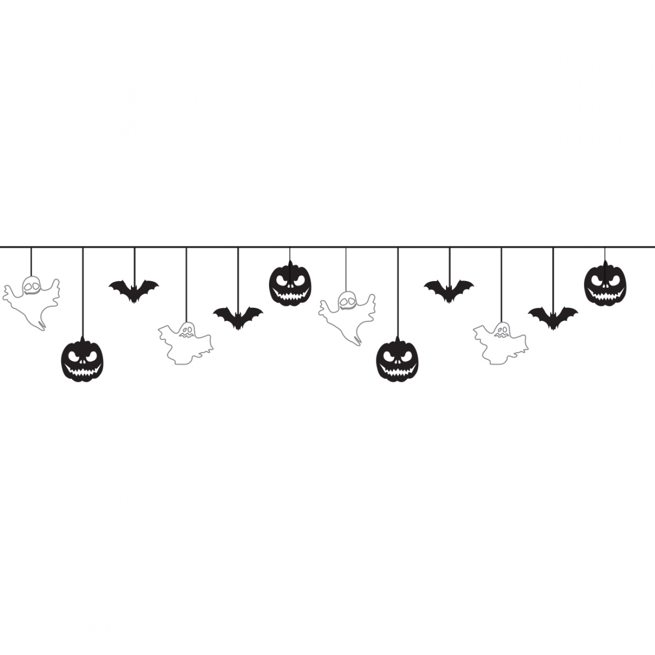 Гірлянда паперова фігурна Yes! Fun Halloween mix, 3 м (801187) - фото 1