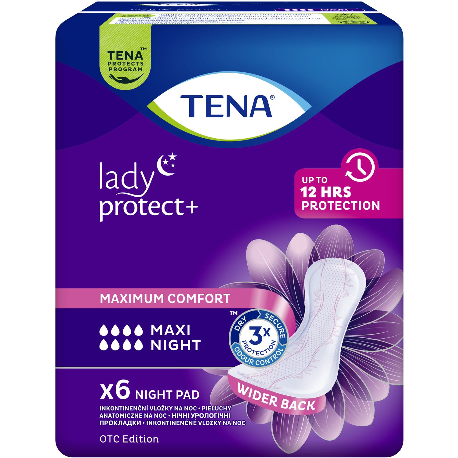 Нічні урологічні прокладки Tena Lady Protect Maxi Night 8 крапель 6 шт. - фото 2