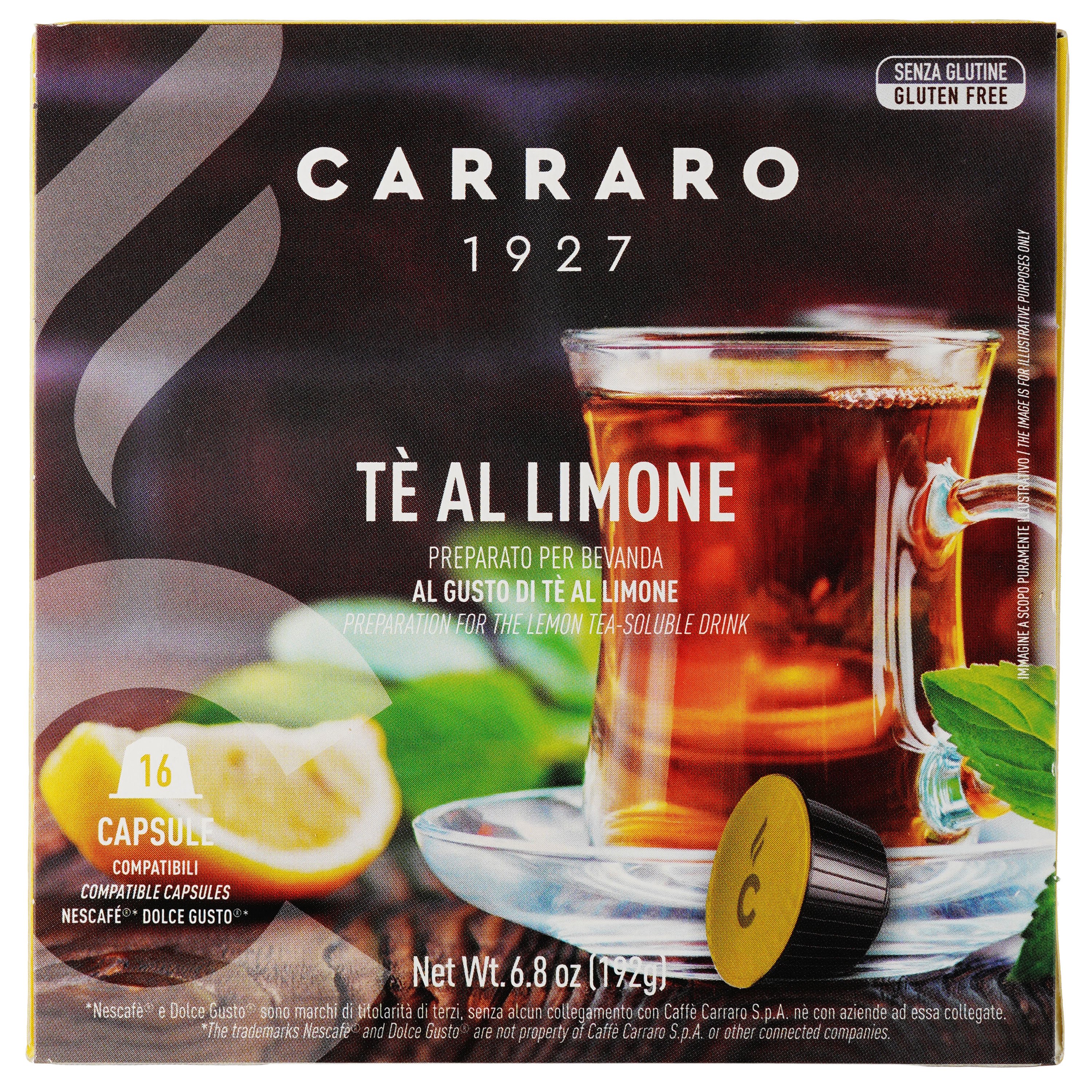 Чай в капсулах Carraro Dolce Gusto Lemon, 16 капсул - фото 1