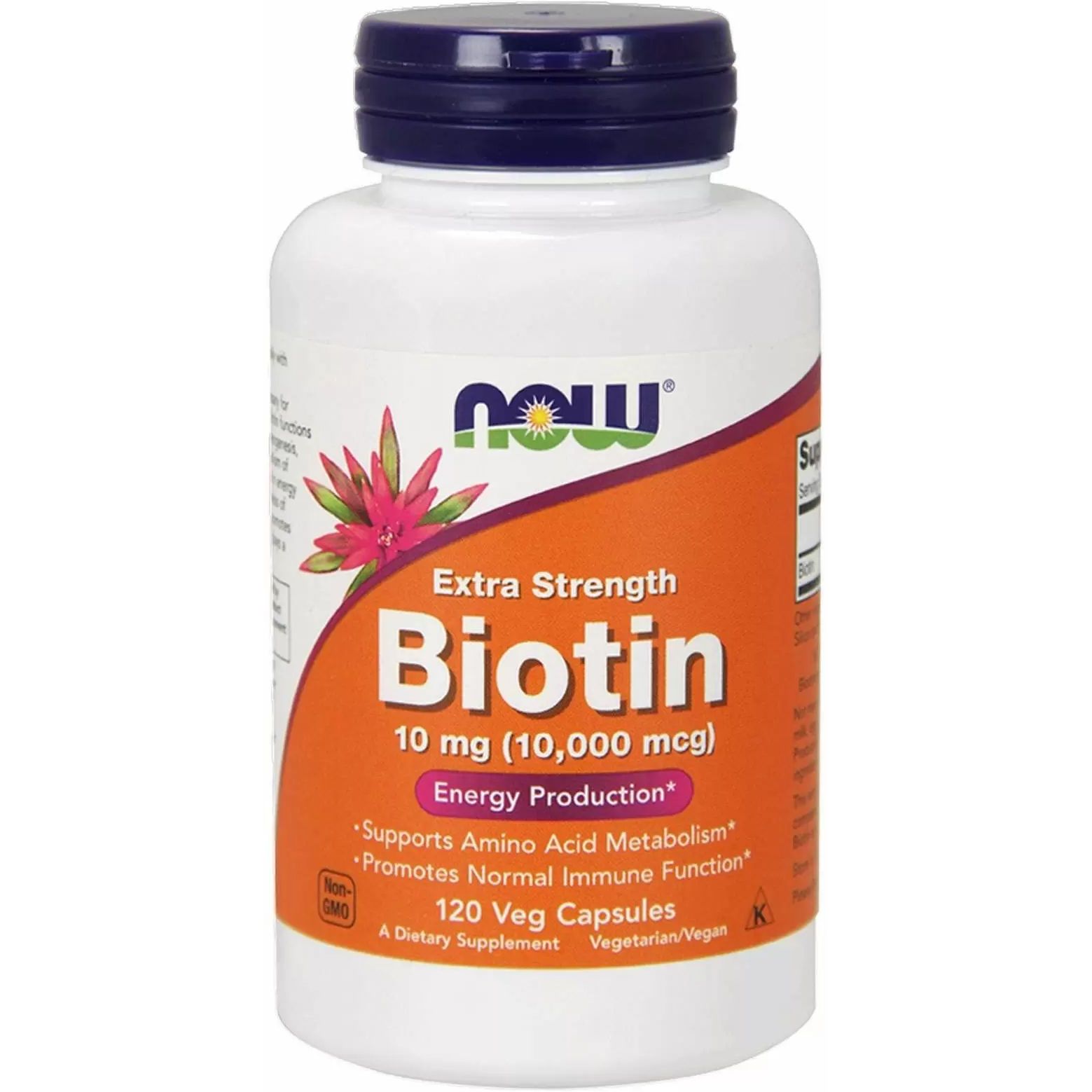 Біотин Now Foods Biotin 10мг (10 000 мкг) 120 капсул - фото 1