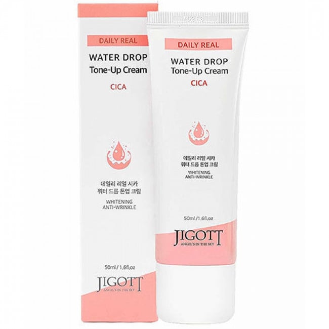 Зволожуючий крем для обличчя Jigott Daily Real Cica Water Drop Tone Up Cream Центелла, 50 мл - фото 1