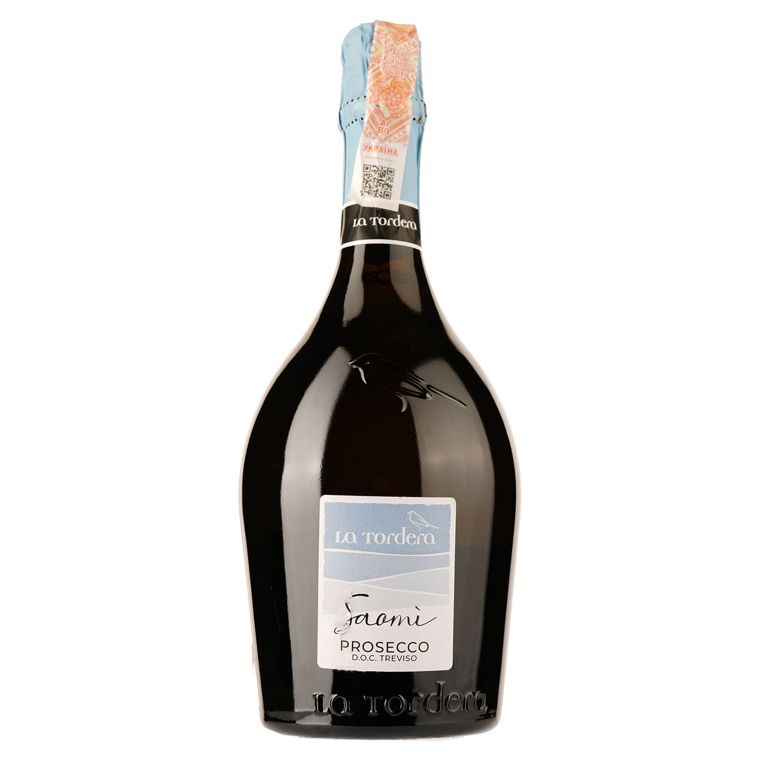 Вино игристое La Tordera Saomi Prosecco DOC Treviso Brut, белое, брют, 0,75 л (1060-21) - фото 1