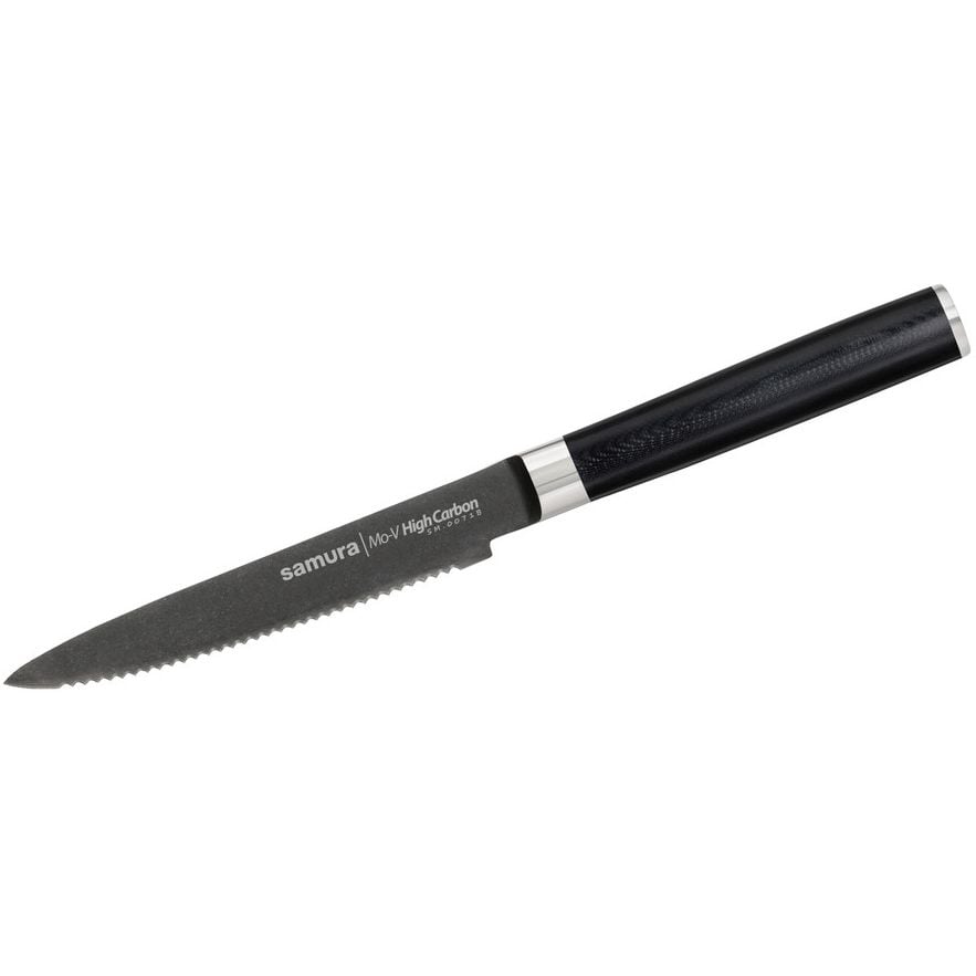 Нож кухонный для томатов Samura 120 мм Черный 000266718 - фото 1