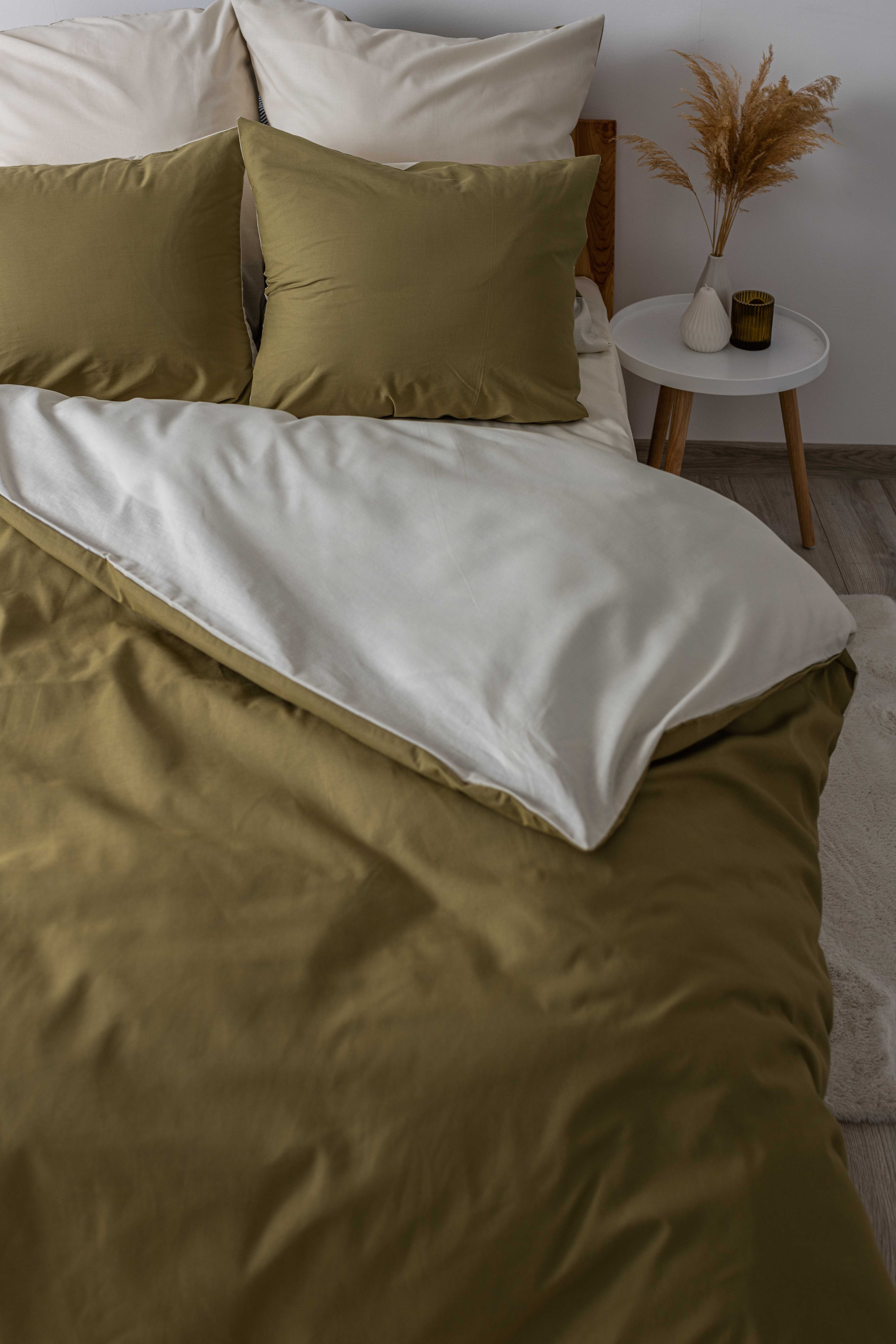 Комплект постельного белья ТЕП Happy Sleep Природный Малахит полуторный хаки с молочным(2-03794_26233) - фото 4