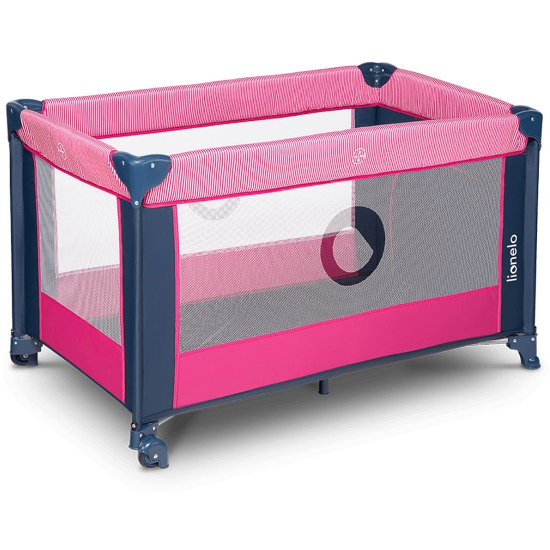 Манеж-кроватка Lionelo Stefi, розовый с синим (LO.SF01) - фото 4