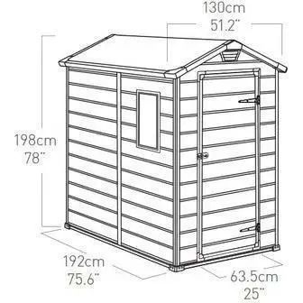 Сарай пластиковый Keter Manor 4x6S серый (17197126927) - фото 4