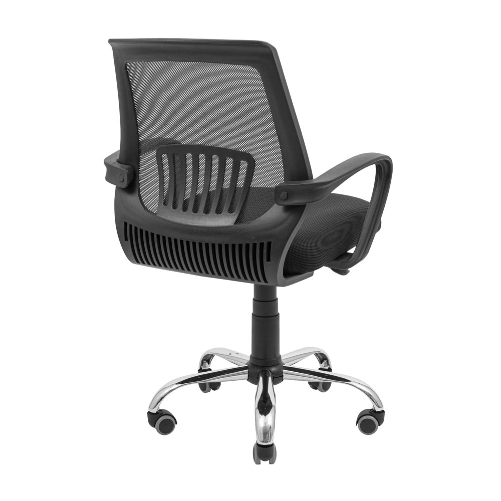 Крісло комп'ютерне Richman Стар Хром Піастра сітка чорний + сірий (RCM-1105) - фото 4