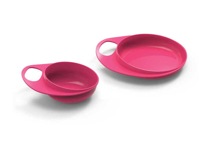 Набор тарелок Nuvita Easy Eating, розовый, 2 шт. (NV8461Pink) - фото 1