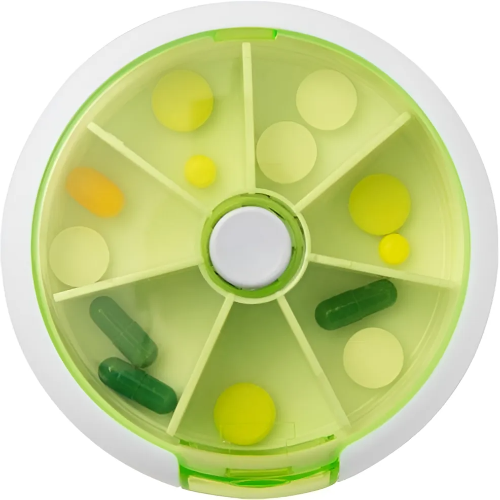 Органайзер для таблеток МВМ My Home PC-05, 7 дней 9 см зеленый (PC-05 GREEN) - фото 2