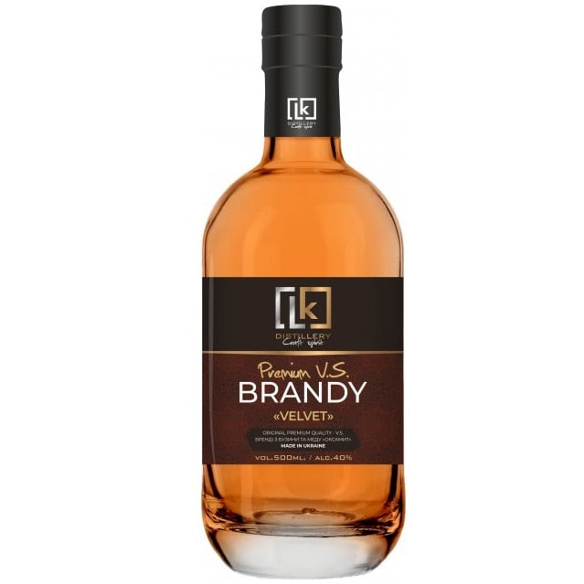 Бренди LK Distillery Velvet VS, 40%, 0,5 л - фото 1