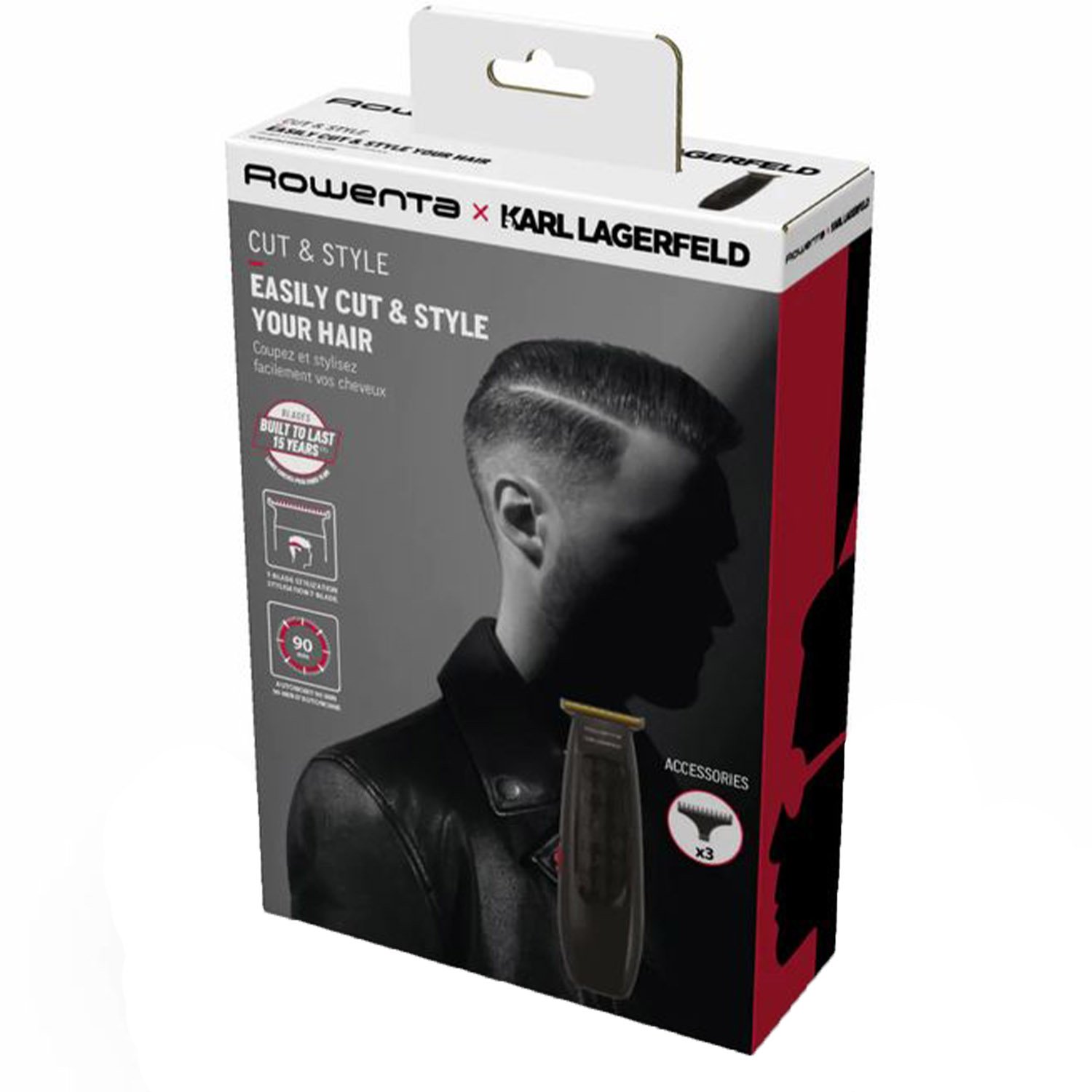 Машинка для стрижки Rowenta Karl Lagerfeld Cut & Style Stylization TN182LF0 черная - фото 5