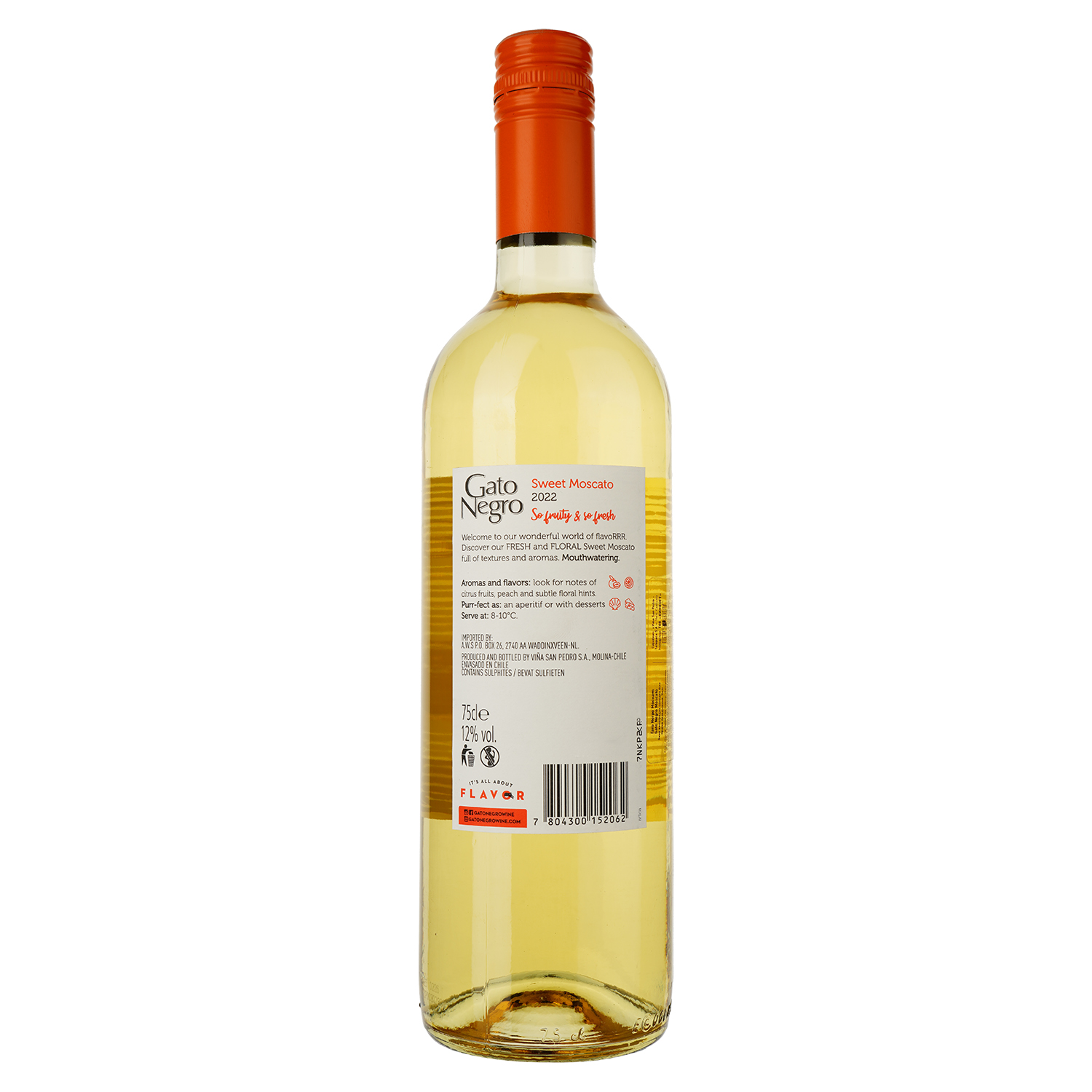 Вино Gato Negro Moscato белое сладкое 10.5% 0.75 л - фото 2