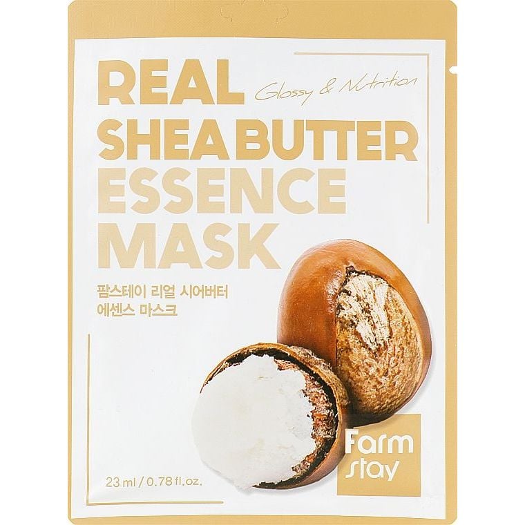 Тканевая маска для лица FarmStay Real Shea Butter Essence Mask с маслом ши 23 мл - фото 1