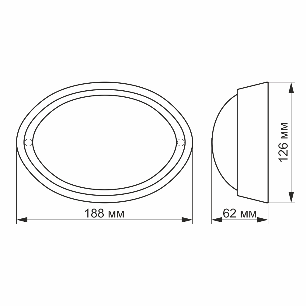 Led світильник Videx IP65 овальний 12 Вт 5000 K сенсорний білий (VL-BHO-125PW-S) - фото 4