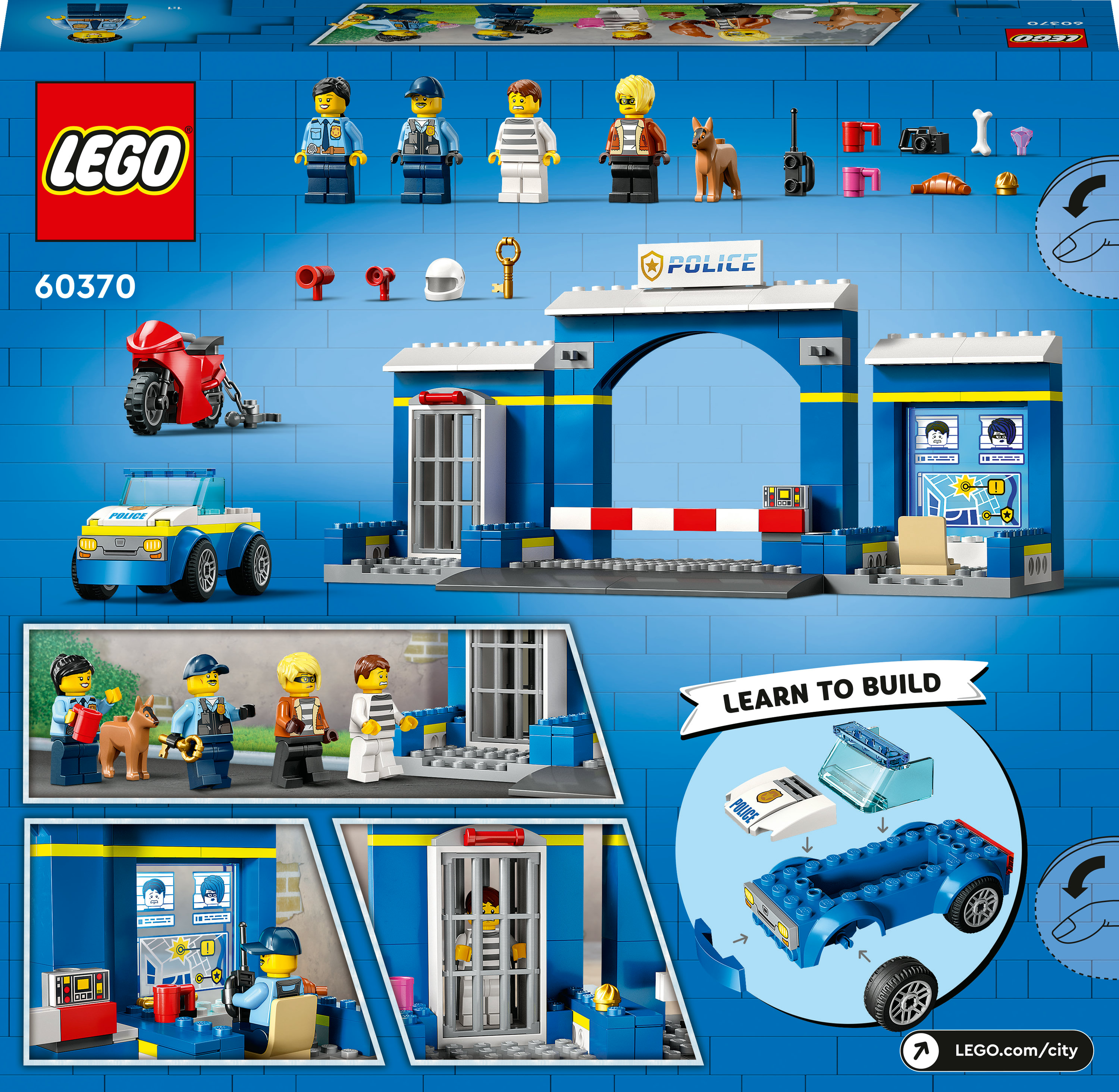 Конструктор LEGO City Переслідування на поліцейській дільниці, 172 деталі (60370) - фото 9