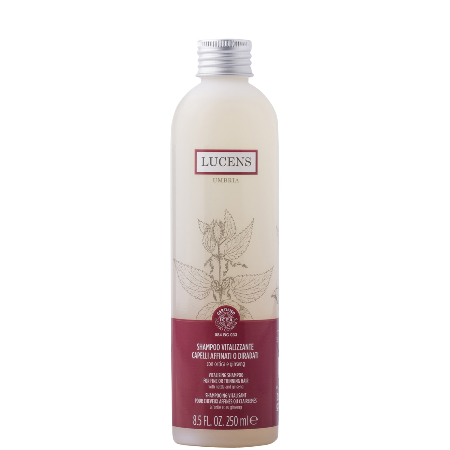 Шампунь восстанавливающий Lucens Umbria Organic Vitalising Shampoo для тонких волос 250 мл (110431) - фото 1