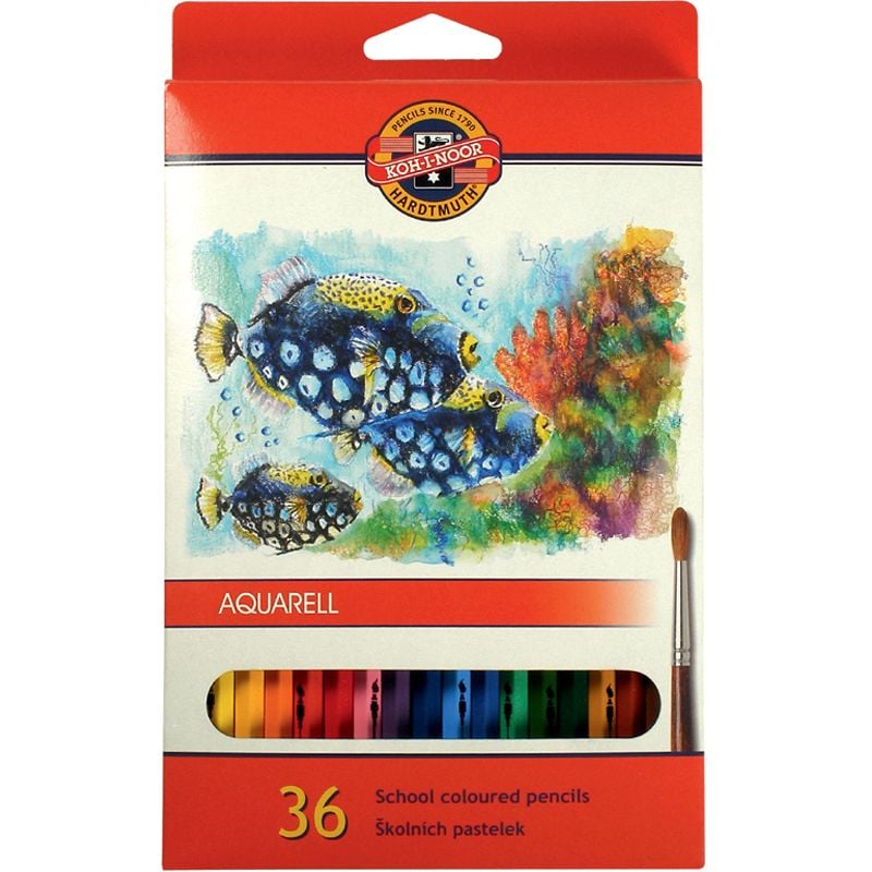 Олівці кольорові Koh-i-Noor Mondeluz Рибки 36 шт. (3719_p) - фото 1