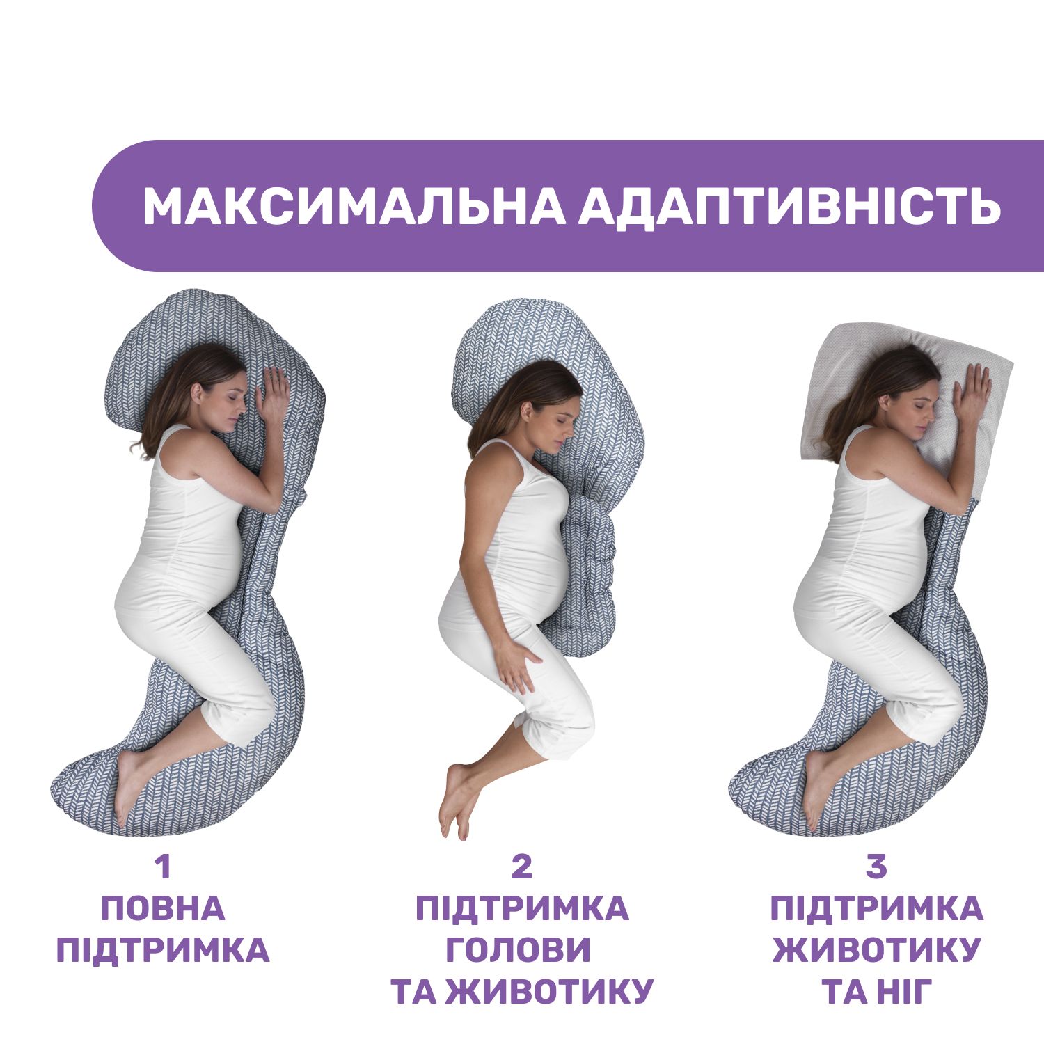 Подушка для вагітних Chicco Boppy Total Body синя (79923.82) - фото 5