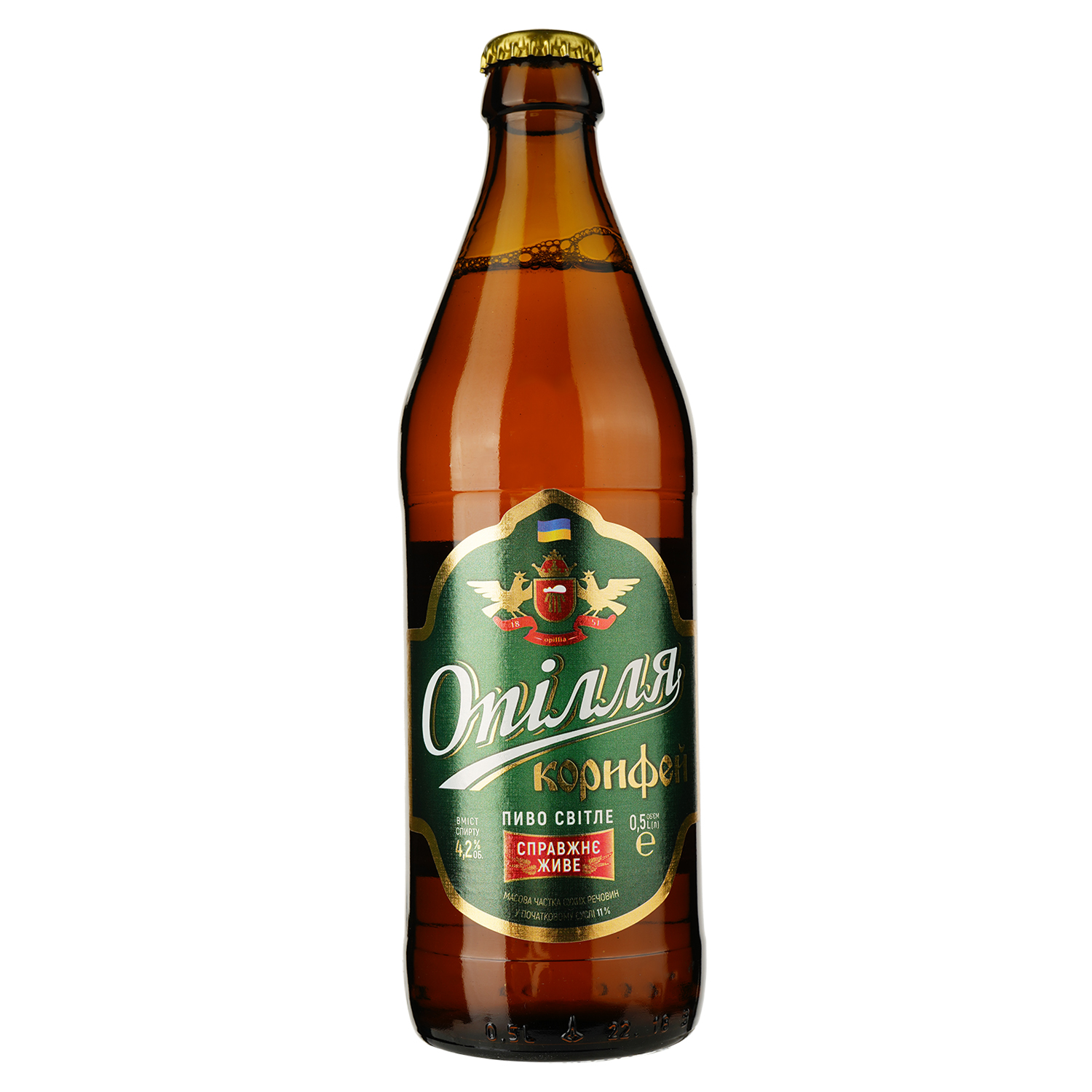 Пиво Опілля Корифей светлое, 3,7%, 0,5 л (170456) - фото 1