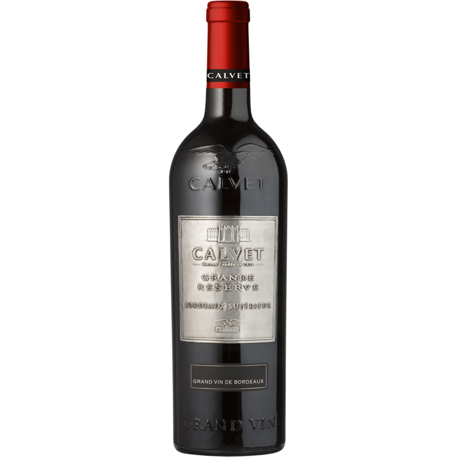 Вино Calvet Grande Reserve Metal Bordeaux Superieur AOC красное сухое 0.75 л - фото 1
