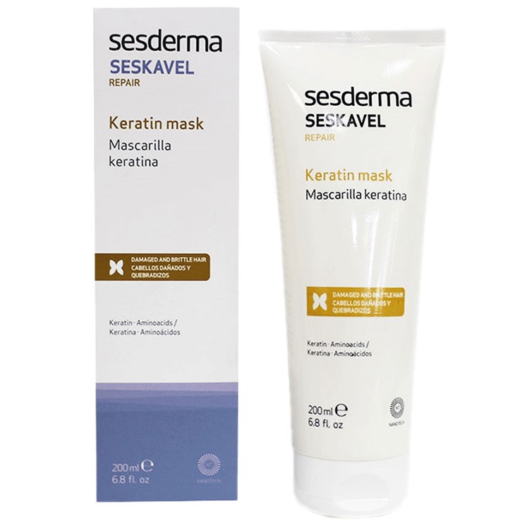 Відновлювальна маска для волосся Sesderma Seskavel Repair Keratin з кератином, 200 мл - фото 1