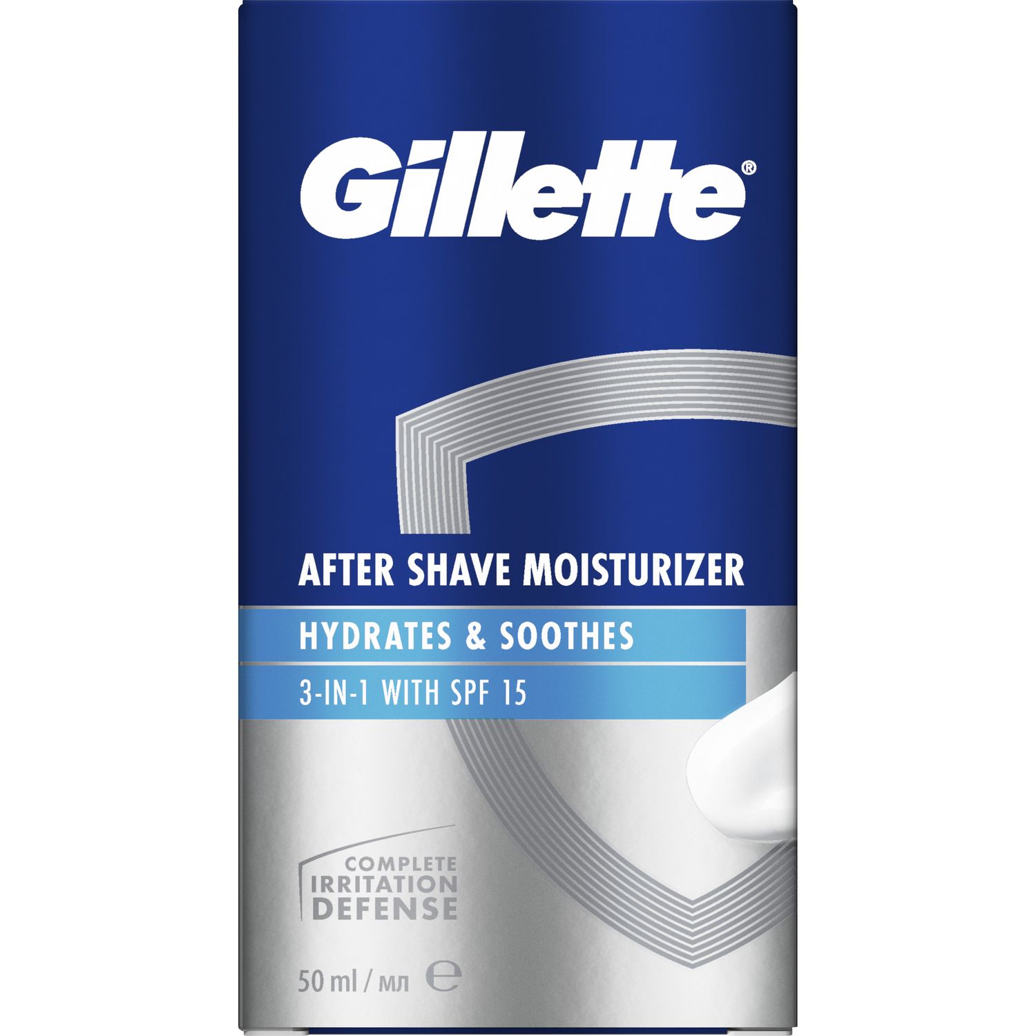 Бальзам после бритья Gillette Hydrates&Soothes 3 в 1 с SPF 15, 50 мл - фото 1