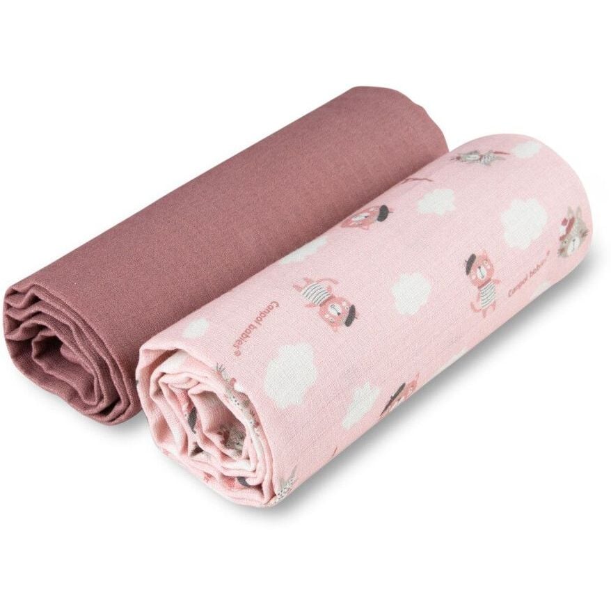 Пеленка многоразовая Canpol babies Bonjour Paris, розовый, 70х70 см, 2 шт. (26/901_pin) - фото 3