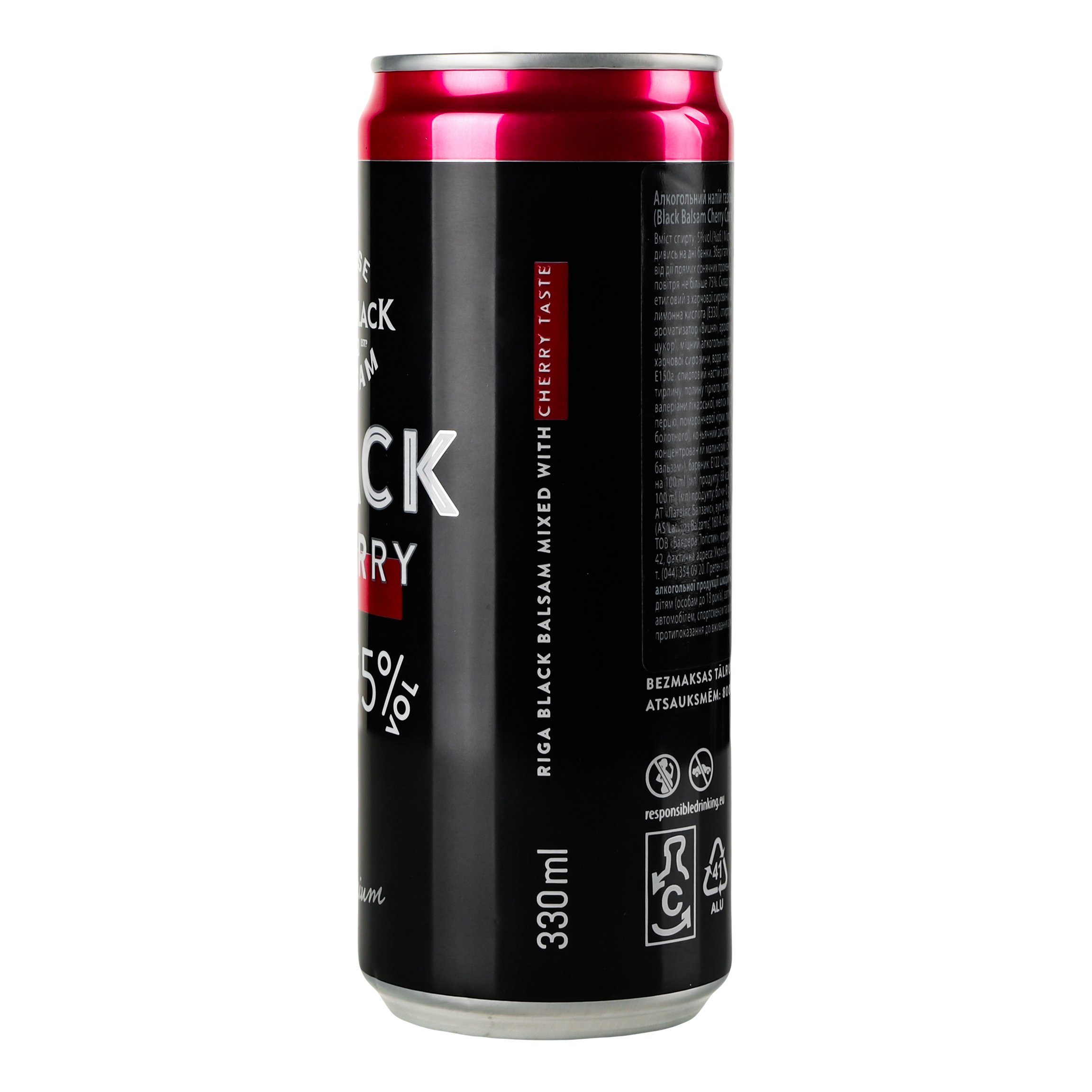 Напій слабоалкогольний Riga Black Balsam Cherry Cocktail, 5%, 0,33 л - фото 3
