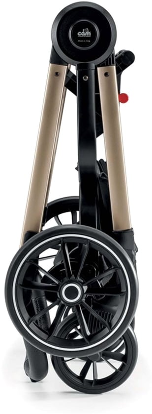 Универсальная коляска 2 в 1 CAM Techno Softy рама золотая, синяя (805T/V93/977/513K) - фото 3