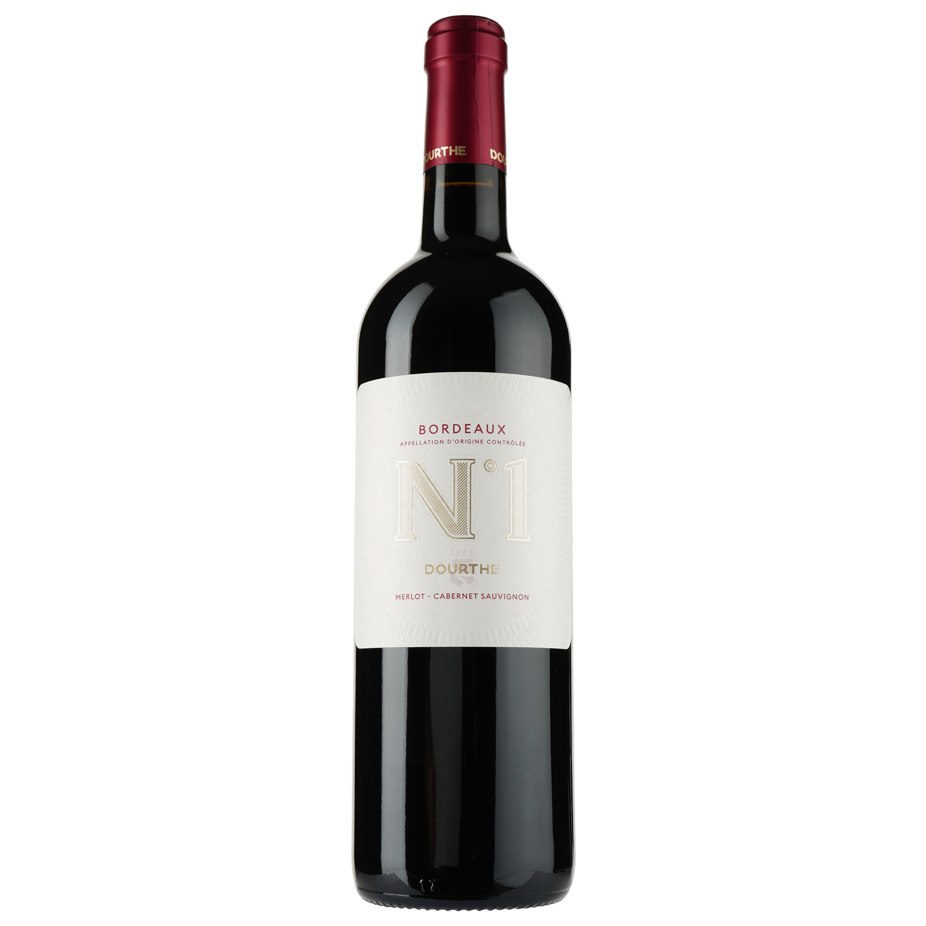 Вино Dourthe № 1 Bordeaux Rouge, красное, сухое, 13,5%, 0,75 л - фото 1