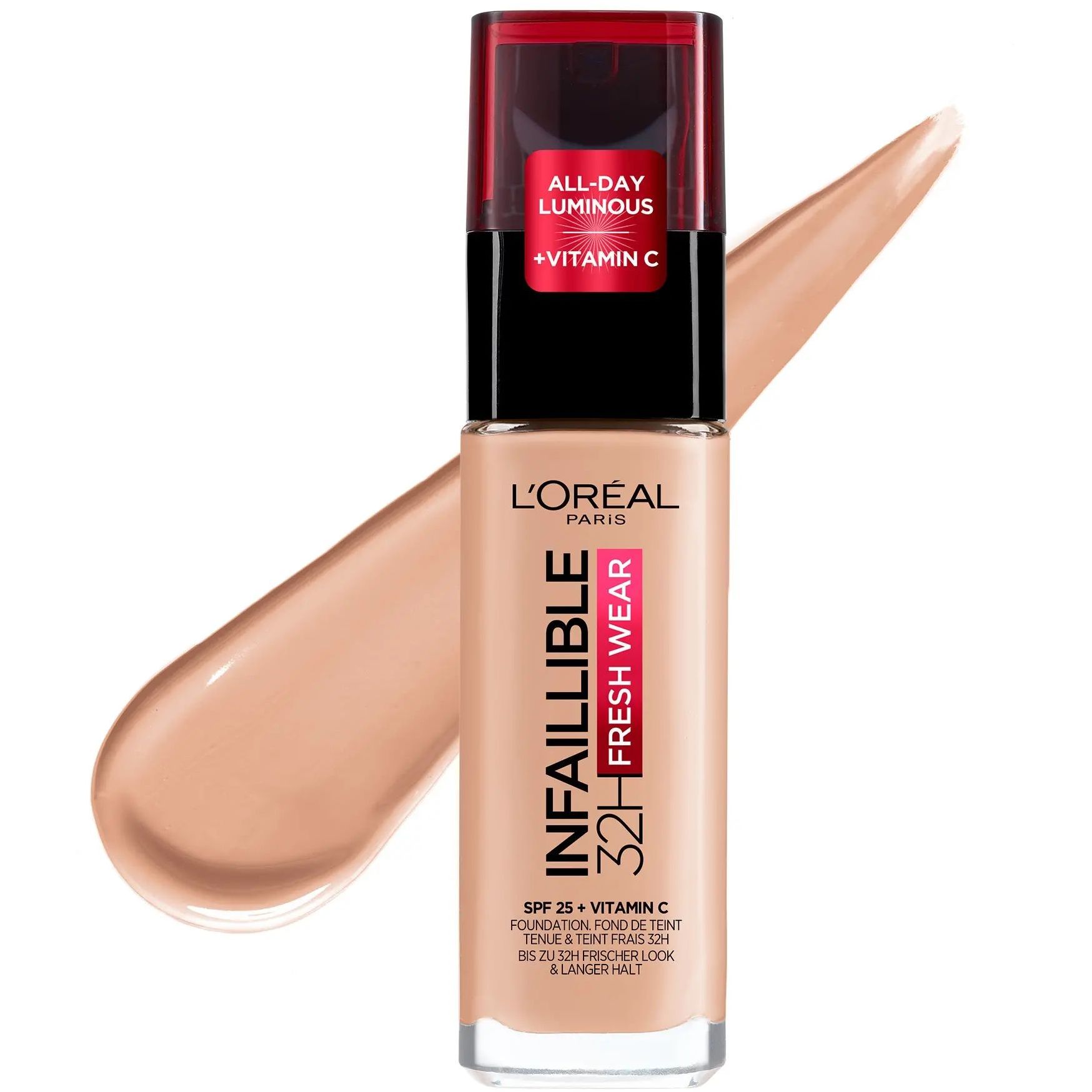 Тональний крем для обличчя L'Oreal Paris Infaillible 32H Fresh Wear Foundation SPF 25 відтінок 110 (Rose Vanilla) 30 мл - фото 1