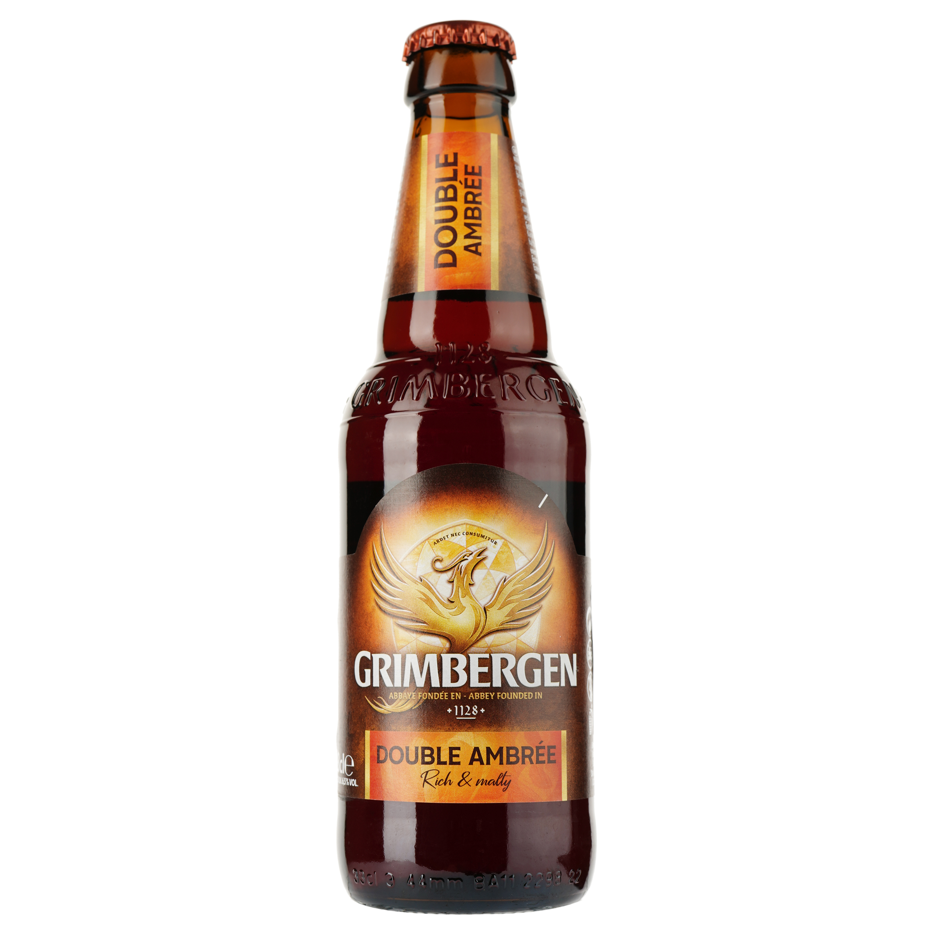 Пиво Grimbergen Double-Ambree, темное, фильтрованное, 6,5%, 0,33 л (520062) - фото 1