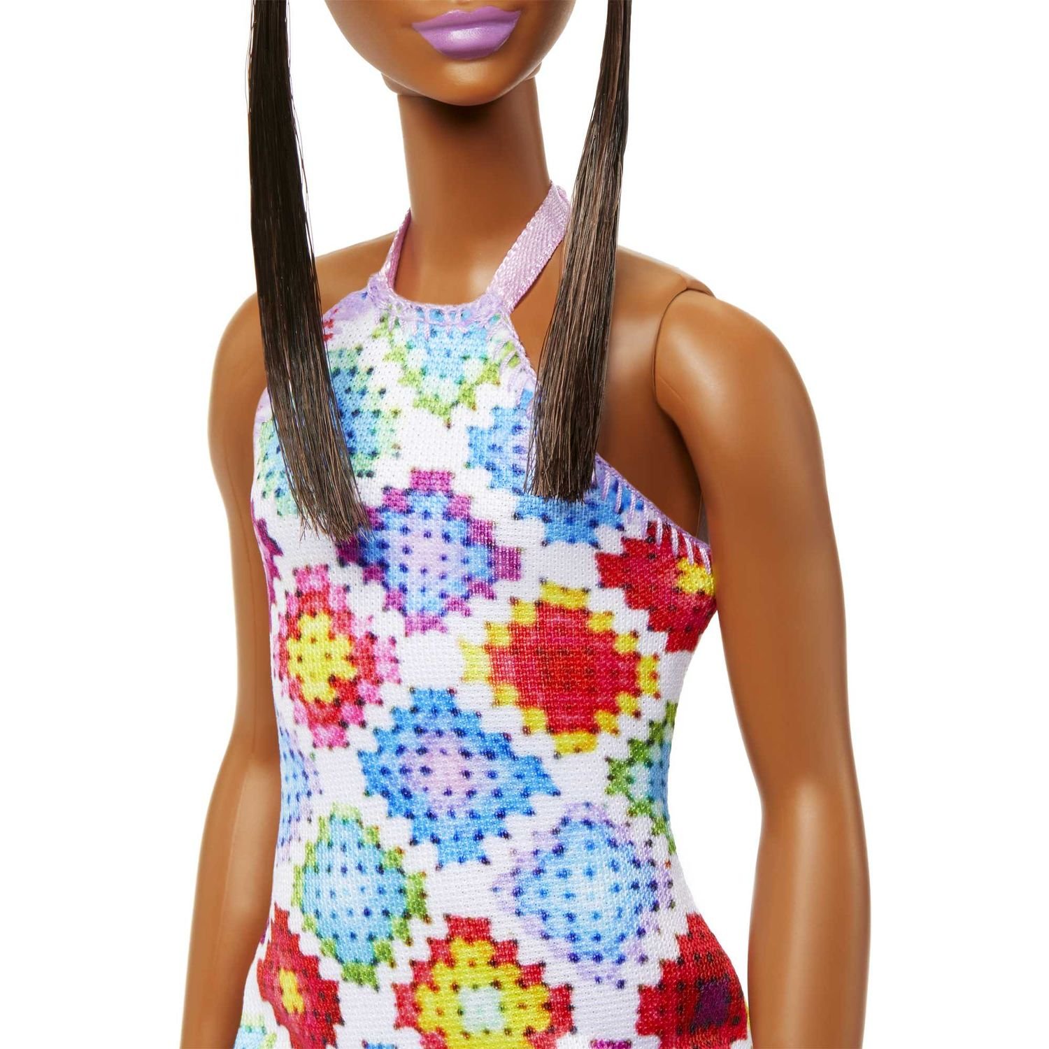 Кукла Barbie Модница в платье с узором в ромб, 30 см (HJT06) - фото 5
